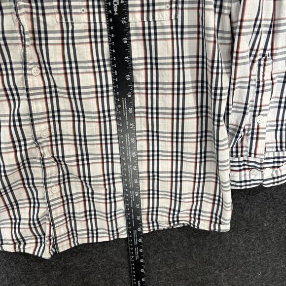 Auburn Tigers Shirt Men's XL White Plaid Football Vented Omni-Shade Pockets - Picture 5 of 10